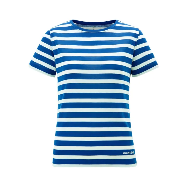 【mont bell】Wic Striped T女款短袖排T 1114543WT/RD紅 B/W-W寬藍 IV/DN白/藍