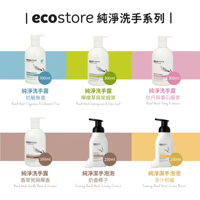 【ecostore 宜可誠】純淨潔手泡泡/洗手慕斯-多汁柑橘250ml(保濕鎖水/無人工香精色素SLES/紐西蘭永續品牌)