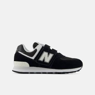 【NEW BALANCE】NB 運動鞋 童鞋 中童 大童 魔鬼氈 574 黑 P574755