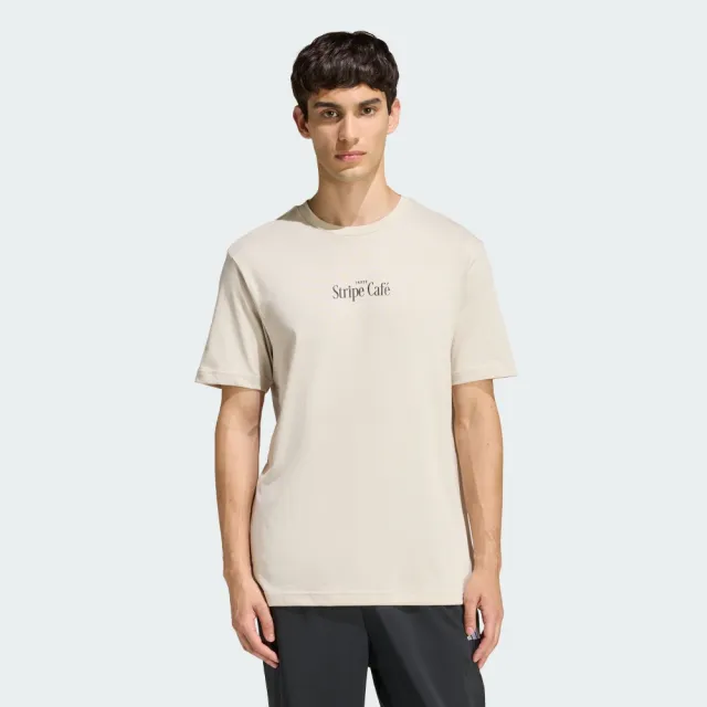 【adidas 愛迪達】短袖上衣 男 亞規 M DONUT BOX T 卡其 KB2501