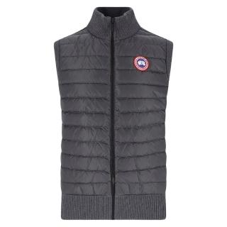 【CANADA GOOSE】春夏新款 男款 HYBRIDGE 前襟羽絨羊毛拼接背心-鐵灰色(M號、L號)