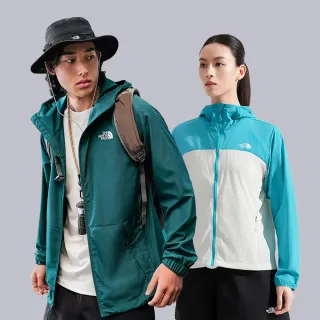 【The North Face】中性款透氣防曬抗UV機能連帽薄外套(多款任選)