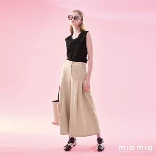 【mia mia】貼袋打褶寬口褲