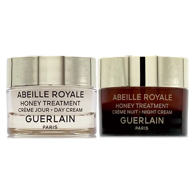 【Guerlain 嬌蘭】皇家蜂王乳蜂蜜修護白霜6ml+黑霜6ml - 全新改版 (國際航空版)