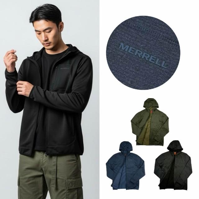 【MERRELL】立體細格 Merrell 薄外套 連帽外套 輕量 彈性 透氣 運動外套 長袖 外套 @1832