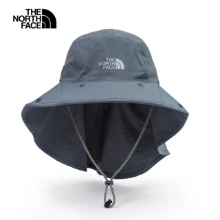 【The North Face】北面男女款藍色FLASHDRY速乾多功可折疊漁夫帽｜8EPX0U3