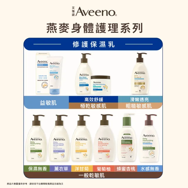 【Aveeno 艾惟諾】葡萄柚活力亮白/薰衣草暖香舒緩護手霜50gx5
