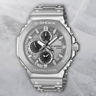 【CASIO 卡西歐】G-SHOCK 太陽能藍芽 金屬八角防護構造計時錶 限量款 情人節 送禮(GMC-B2100ADS-1A)
