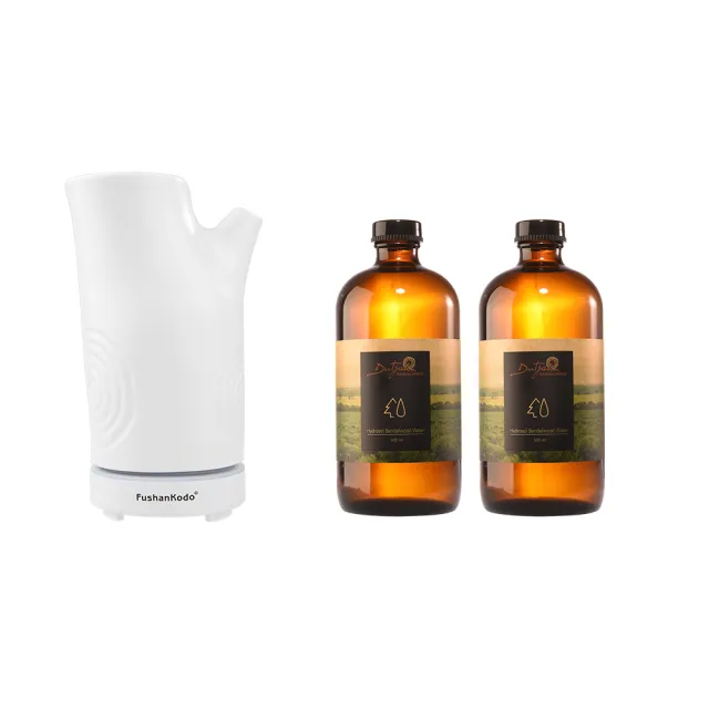【富山香堂】招財旺運霧化水氧機+澳洲植萃純檀精露x2(除穢/瑜珈/冥想靜坐/正能量)