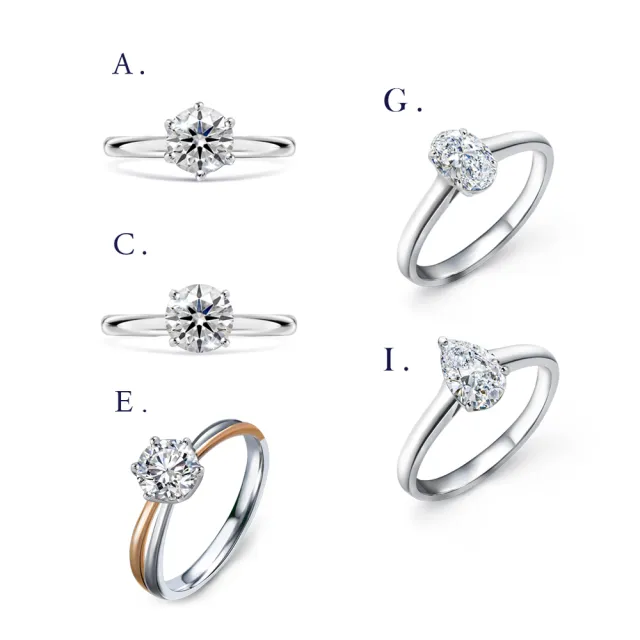 【IS DIAMOND】買一送一 IGI 一克拉 D/VS/鉑金 鑽石戒指-任選 送50分鑽石項鍊(培育鑽石)
