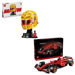 【LEGO 樂高】科技系列 42207 法拉利SF-24 F1賽車 & Editions 43022 Hamilton 頭盔