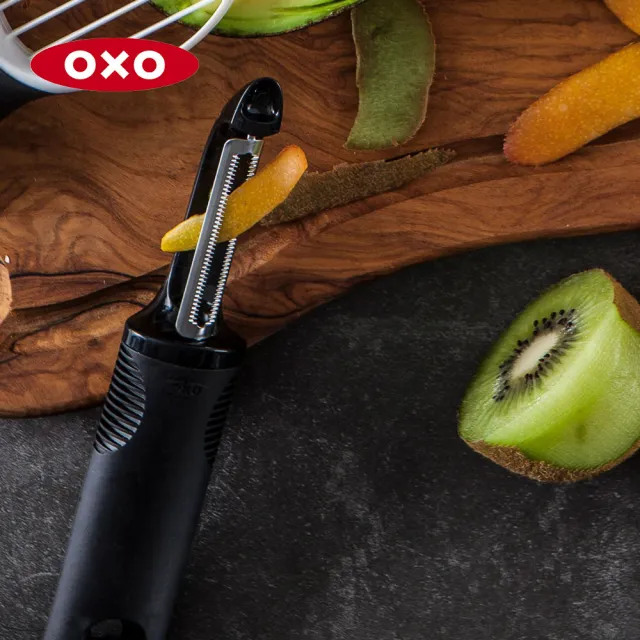 【OXO】按壓式蔬菜香草脫水器3L/不傷鍋矽膠2件組/經典削皮刀3件組/輕鬆料理2件組(4選1)