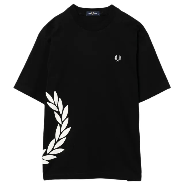 【FRED PERRY】男款 月桂花環LOGO 短袖T恤-黑色(S號、M號、L號)