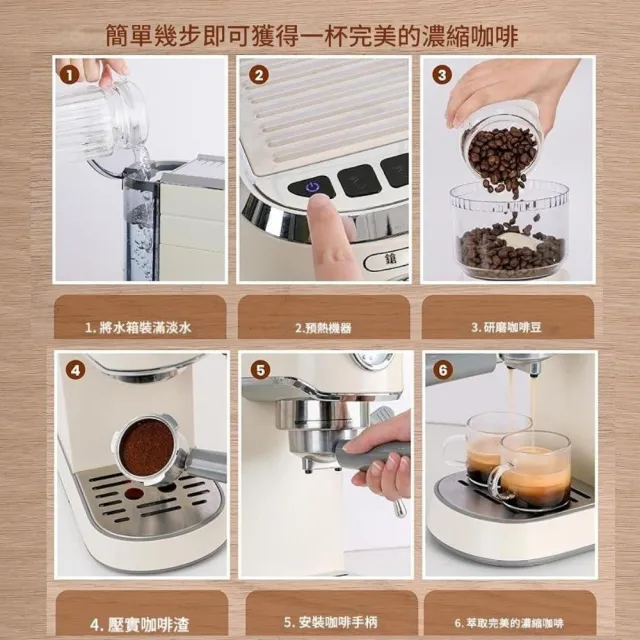 【Gevi】咖啡大師 半自動義式咖啡機 + 抗靜電錐刀電動磨豆機 家用組合(附完整套件)
