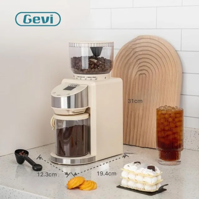 【Gevi】咖啡大師 半自動義式咖啡機 + 抗靜電錐刀電動磨豆機 家用組合(附完整套件)