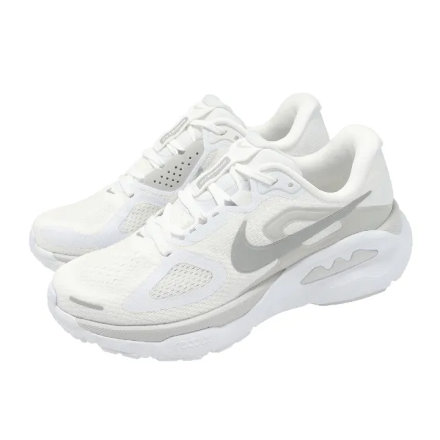 【NIKE 耐吉】慢跑鞋 Wmns Structure Plus 女鞋 白 銀 緩震 支撐 HQ3049-100