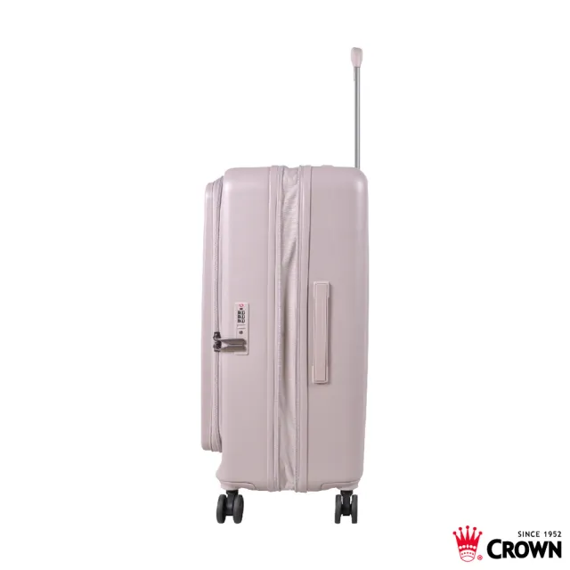 【CROWN 皇冠】Airstride 24吋 前開式擴充拉鍊拉桿箱(行李箱 旅行箱)