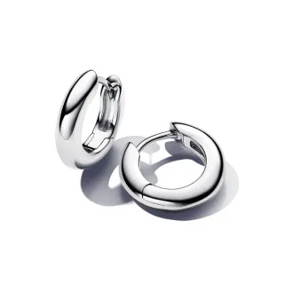 【Pandora 潘多拉】自然圓弧耳環圈(925銀)-絕版品