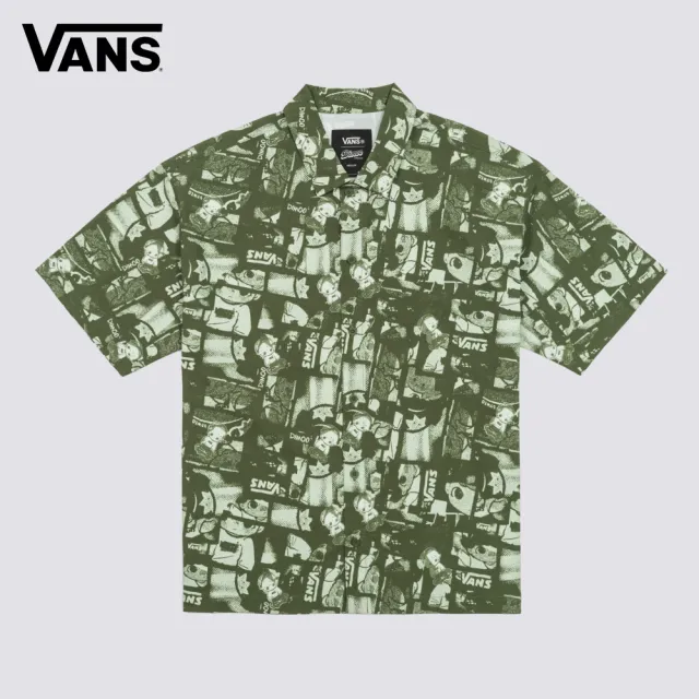 【VANS】官方旗艦 Artist Collection - DIMOO WORLD 綠色短袖襯衫