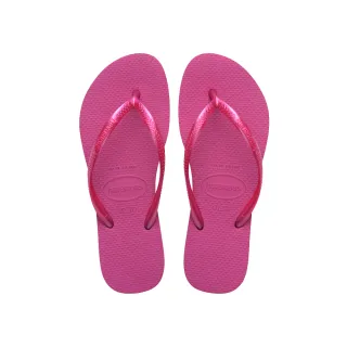 【havaianas 哈瓦仕】拖鞋 女鞋 夾腳拖 細帶 素色 Slim 桃紅色 4000030-2514W (哈瓦士)