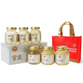 【Dragon Brand 龍標燕窩】金絲官燕低糖燕窩 75g x6瓶裝（盒） 新加坡製造原裝進口 母親節禮盒送禮首選