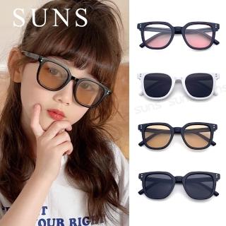 【SUNS】時尚兒童韓版太陽眼鏡 休閒墨鏡 抗UV400/PC防爆鏡片/安全防護/防撞擊 S142