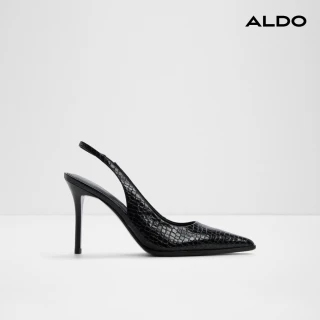 【ALDO】RE-SAMANTHA-動物壓紋質感尖頭高跟鞋-女鞋(黑色)
