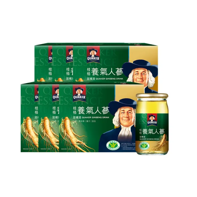 【QUAKER 桂格】養氣人蔘滋補液60ml×30入x6盒(共180入 2箱購)