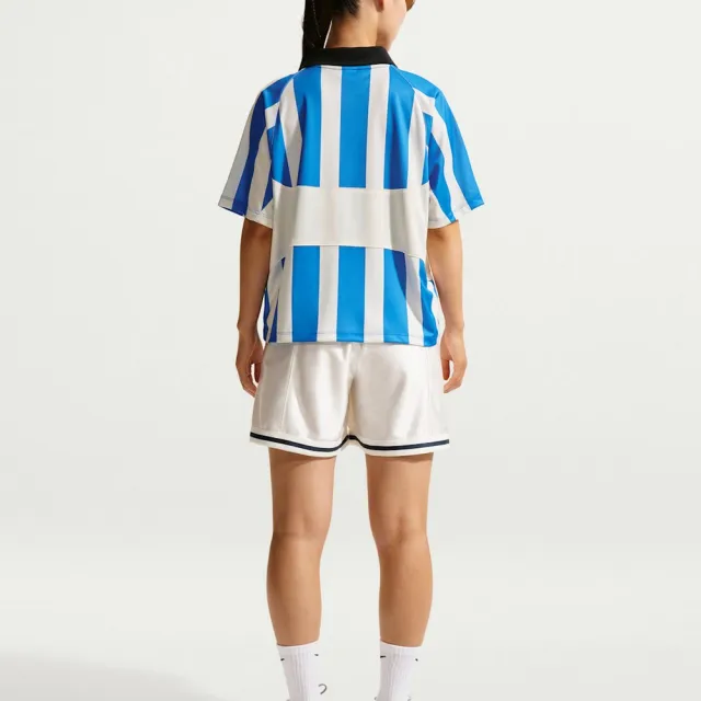 【NIKE 耐吉】短袖上衣 女 AS W NSW STREET OS SS STRP JSY 寬鬆 街頭 足球衣 藍 (IO0914435)