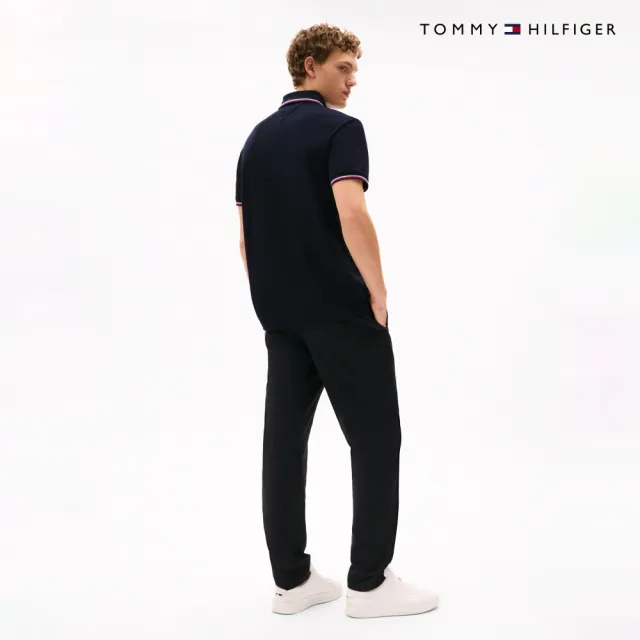 【TOMMY HILFIGER】官方旗艦館Tommy 滾邊設計經典 Polo 衫_藍色