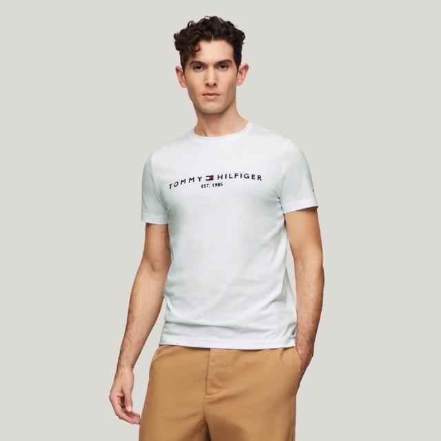 【TOMMY HILFIGER】官方旗艦館Core Tommy 標誌 T 恤_白色