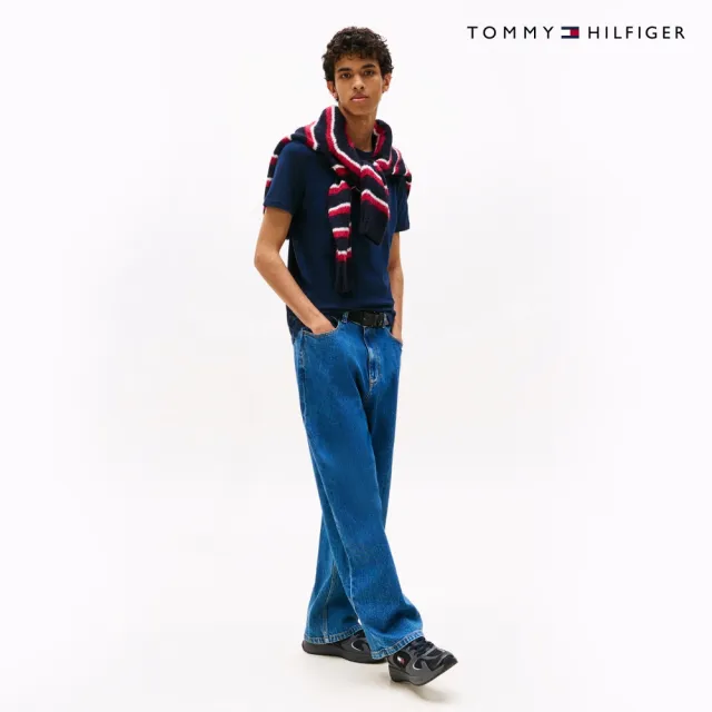 【TOMMY HILFIGER】官方旗艦館兩件入修身平紋針織 T恤_拼色