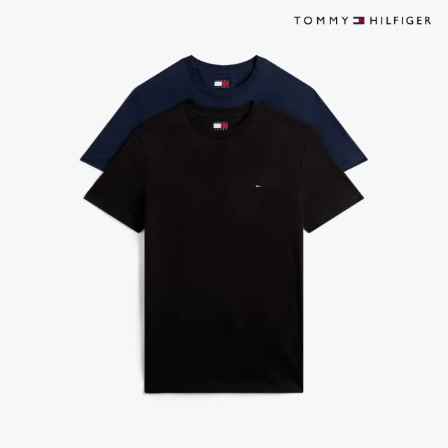 【TOMMY HILFIGER】官方旗艦館兩件入修身平紋針織 T恤_拼色