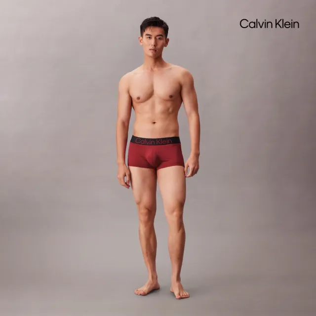 【CALVIN KLEIN】官方旗艦館CK 3 件套組對比標誌低腰平口內褲_紅色
