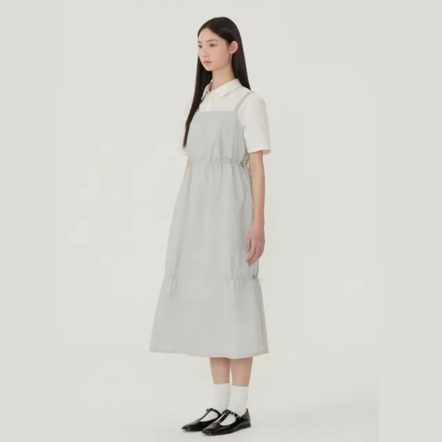 【COVERNAT】官方旗艦館 女款層次感無袖洋裝(WMS洋裝 YOON JI同款 黑/淺灰色)