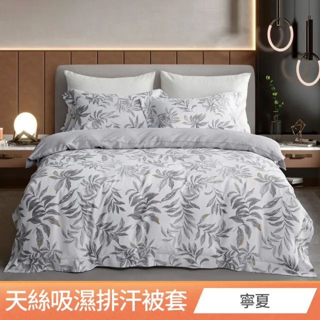 【AmoreCasa】買1送1 台灣製造天絲吸濕排汗被套(雙人180x210公分/蘭精天絲/親膚/冬暖夏涼)