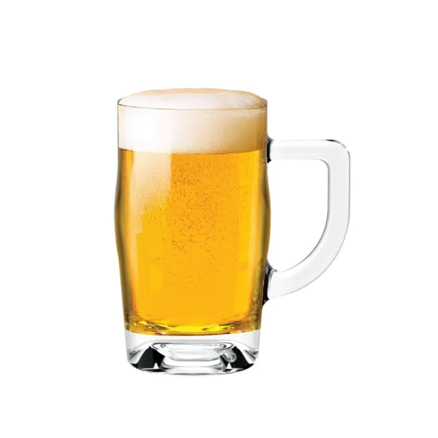 【Ocean】啤酒馬克杯 365ml 6入組 Belly系列(啤酒杯 把手啤酒杯 馬克杯 玻璃馬克杯)
