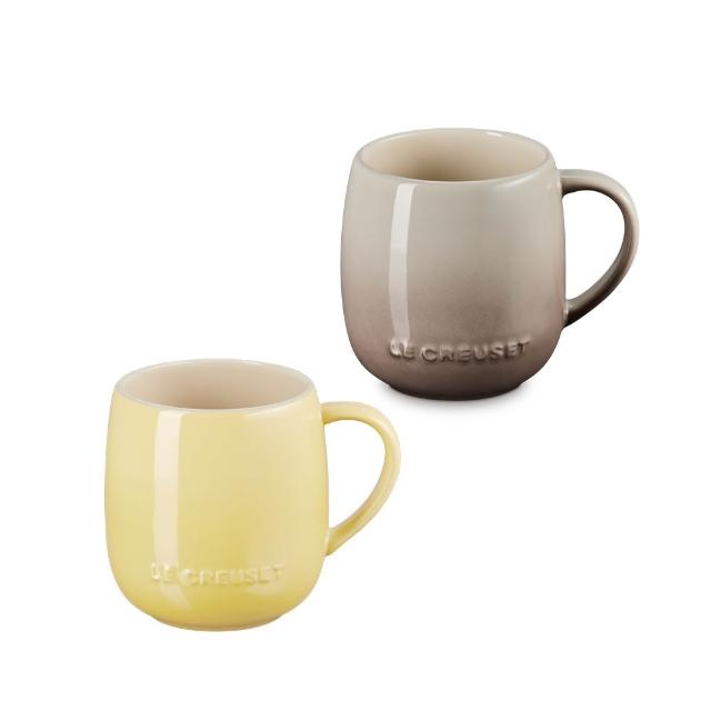 【Le Creuset】瓷器蛋蛋馬克杯380ml(肉豆蔻/含羞草黃 2色選1)