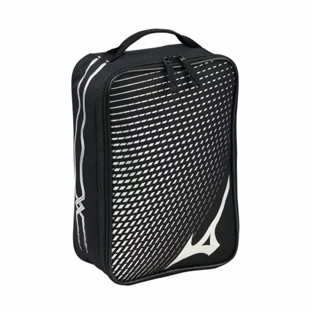 【MIZUNO 美津濃】鞋袋 運動包 旅行袋 旅行小包 黑白 33TMD01101P