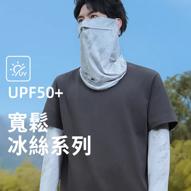 【MUAN】618大促 冰絲全臉防曬面罩 UPF50+抗UV 護頸遮陽披肩 涼感透氣掛耳口罩 機車族戶外騎行必備