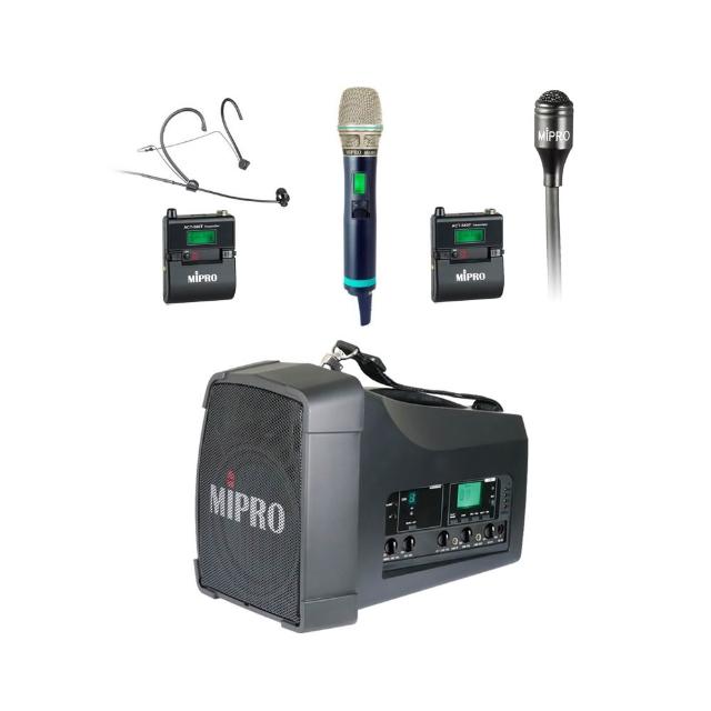 【MIPRO】MA-200(單頻道 肩掛式5.8G藍芽無線喊話器580H 配件三擇一)