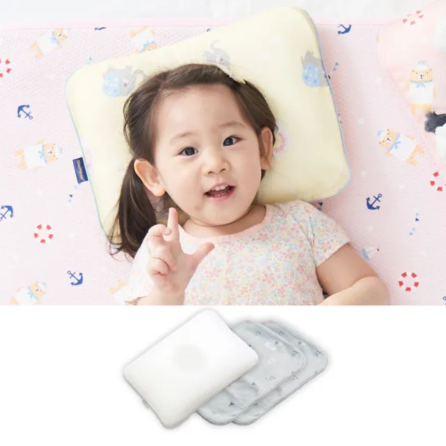 【GIO Pillow】超透氣防螨兒童枕 L號 雙枕套組(兒童枕頭 兒童枕 午睡枕 趴睡枕 韓國)