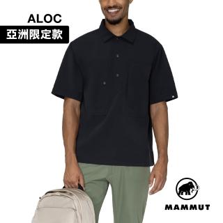 【Mammut 長毛象】Free Friday Pullover Shirt AF 日系防潑水休閒短袖POLO衫 黑色 男款 #1015-01810