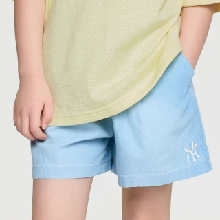 【MLB】童裝 牛仔丹寧短褲 紐約洋基隊 (7FDPB0563-50BLL)