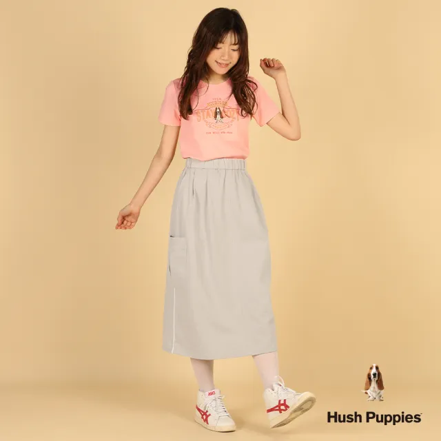 【Hush Puppies】女裝 T恤 經典美式復古刺繡狗T恤 (淺粉紅 / 63211204)