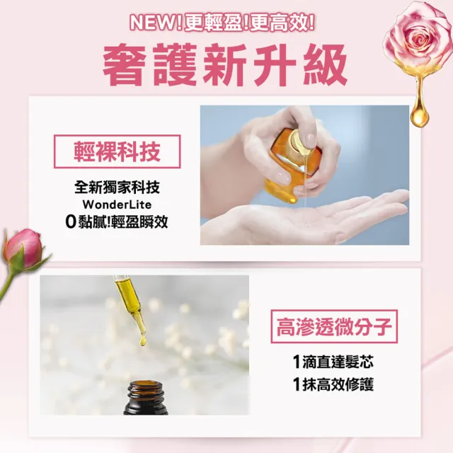 【L’OREAL Paris 巴黎萊雅】全新升級 金緻護髮精油金色版/玫瑰版/棕色版補充包_90ml 2入組