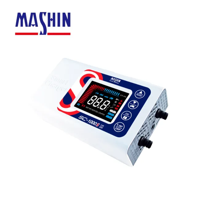 【麻新電子】SC-1000S 智慧型鉛酸-鋰鐵電池 12-24V 雙模充電器