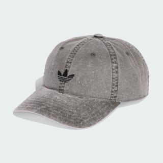 【adidas 愛迪達】三葉草 BASEBALL CAP 水洗黑 帽子 運動帽 棒球帽 遮陽帽 KE0856