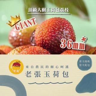 【老張鮮物】高雄大樹36MM+玉荷包禮盒5斤X4盒(去枝葉 霸王級 銷日等級 冷藏配送)端午禮盒 水果禮盒