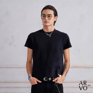 【ARVOpm】男女同款 簡約黑色Baby Tee-725213192013(限時6折)